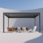 pergola bioclimatique pas chère aluminium anthracite RAL 7016