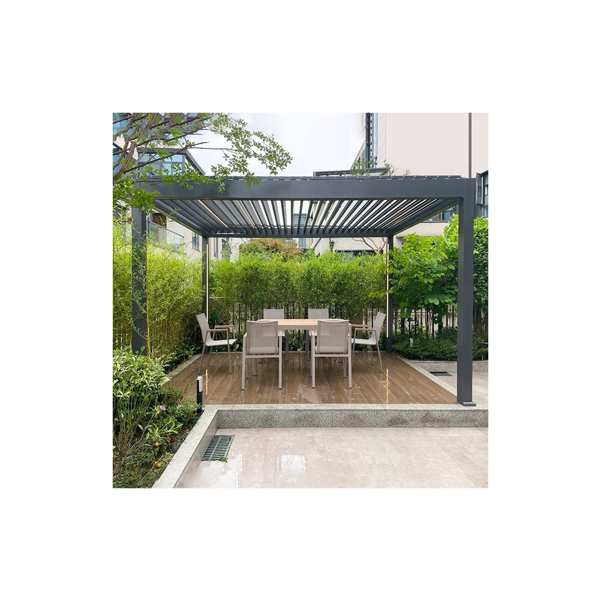 pergola bioclimatique pas chère en situation 1