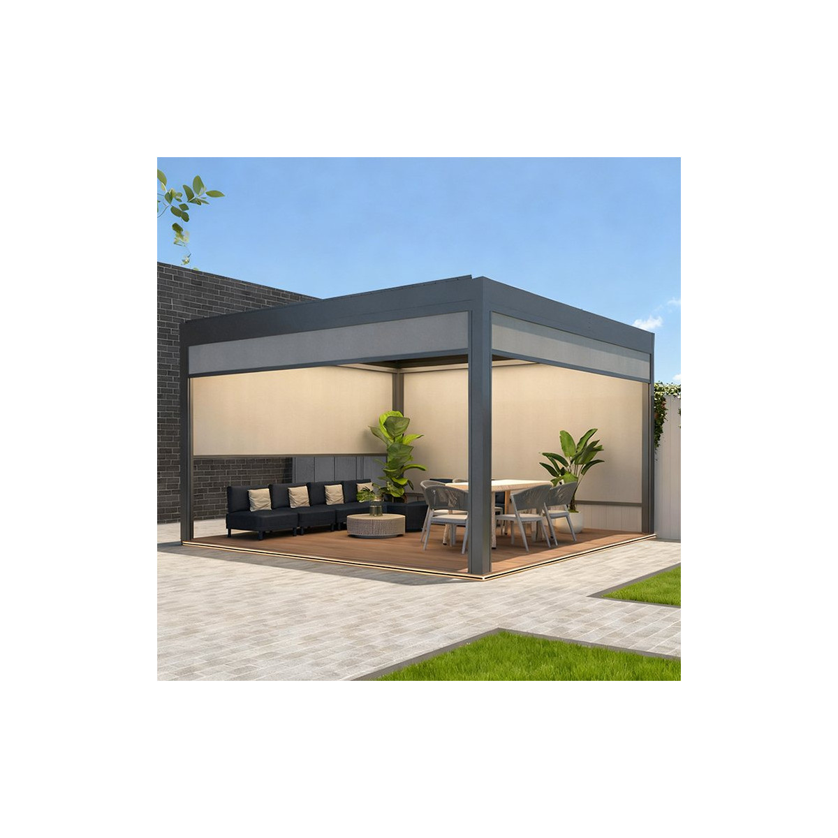 pergola bioclimatique pas chère en situation 2