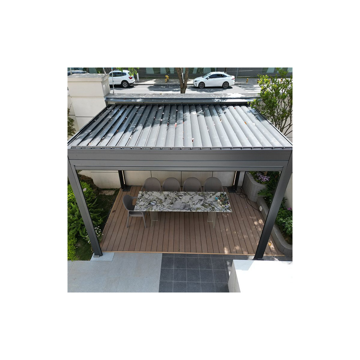 pergola bioclimatique pas chère en situation 3