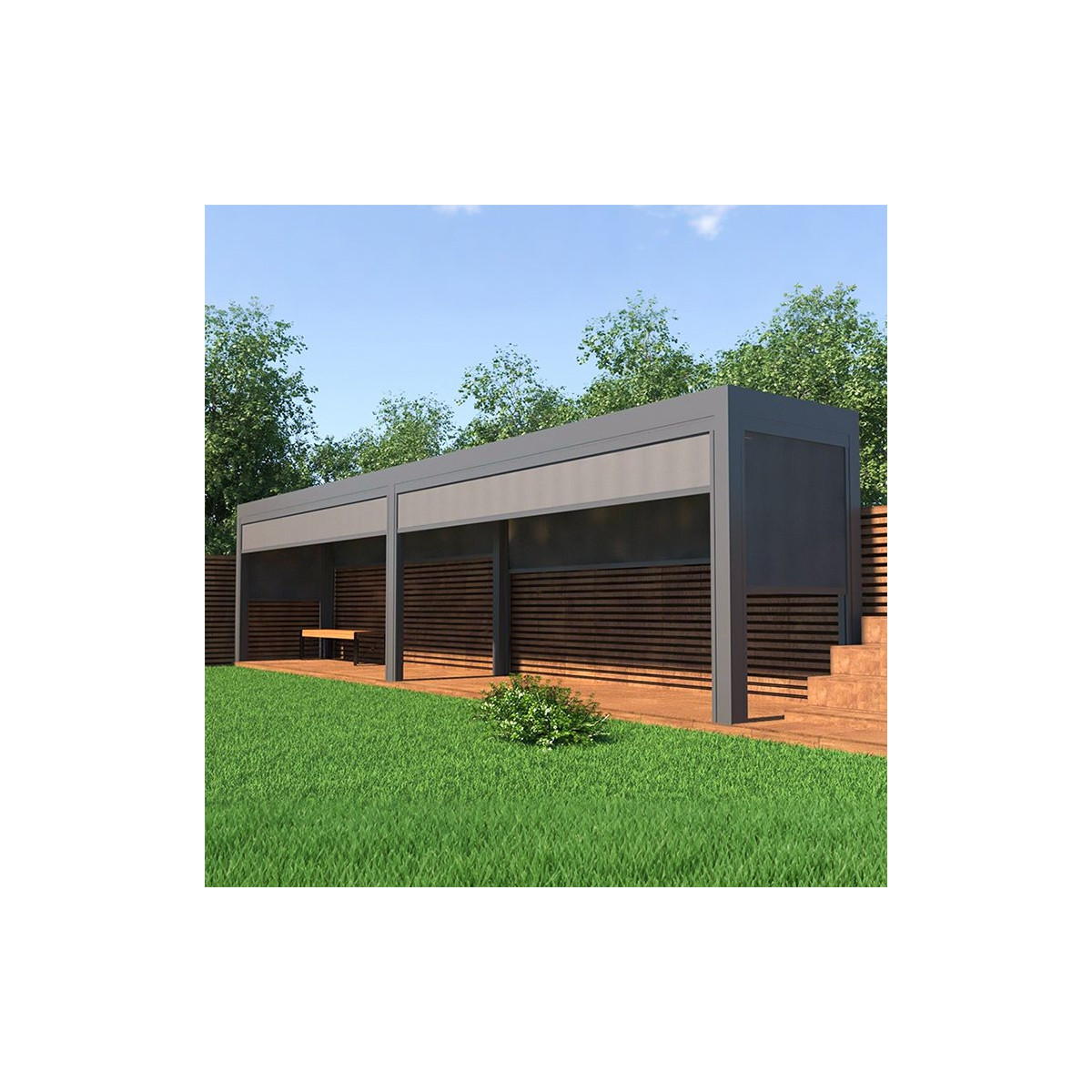 pergola bioclimatique en kit en situation 2