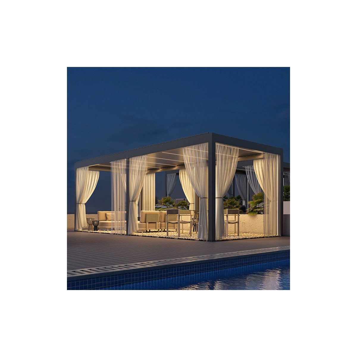 pergola bioclimatique électrique en situation 2