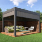 pergola bioclimatique renforcée vent fort aluminium anthracite RAL 7016
