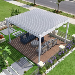 pergola bioclimatique renforcée vent fort en situation 1