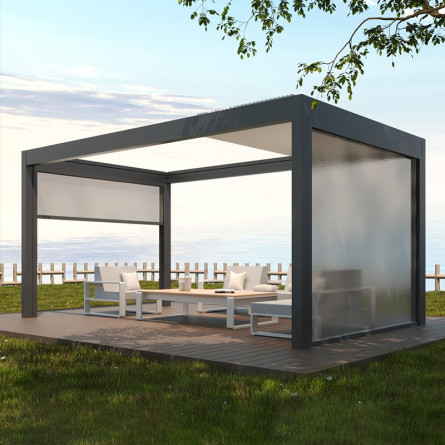 pergola bioclimatique renforcée vent fort en situation 2