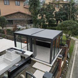 pergola bioclimatique renforcée vent fort en situation 3