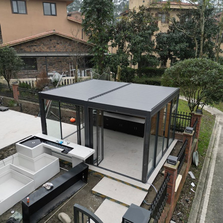 pergola bioclimatique renforcée vent fort en situation 3