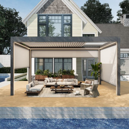 pergola bioclimatique grand format en situation 1