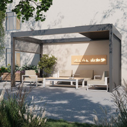 pergola bioclimatique grand format en situation 2